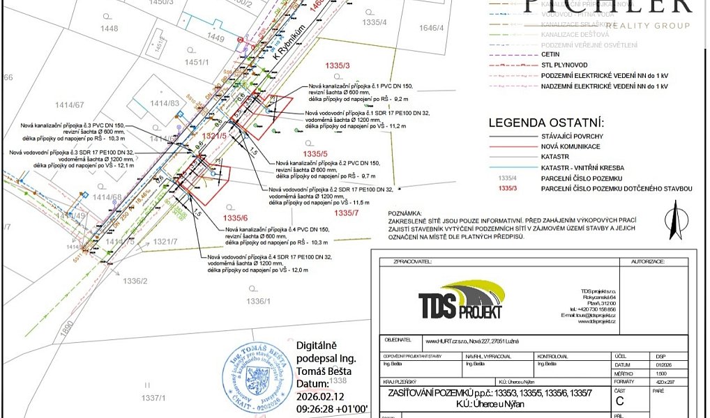 Prodej stavebního pozemku 615 m², Úherce – náhled fotky 9