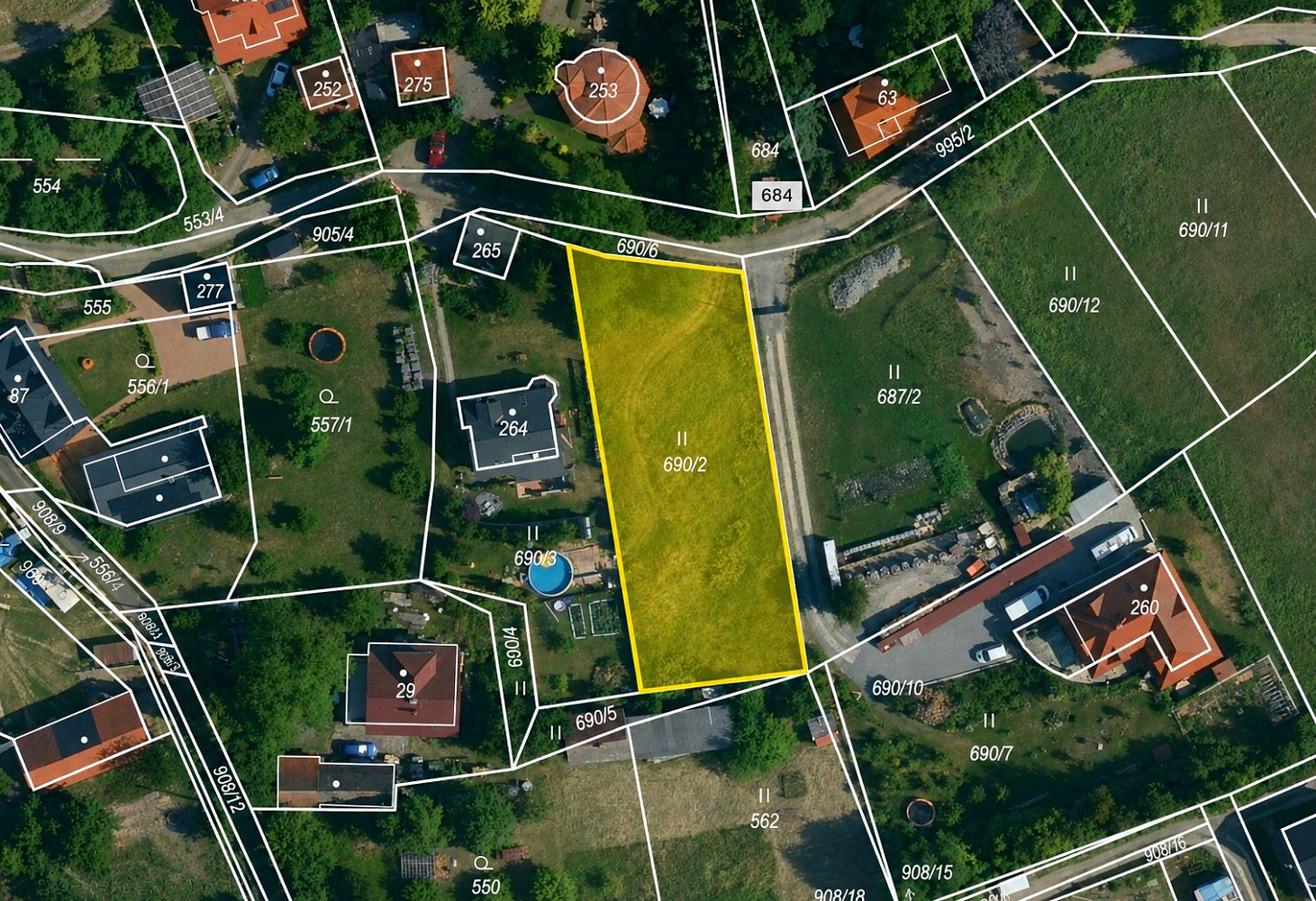 Prodej stavebního pozemku 1 135 m² – pohled 5