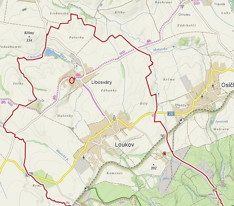 Prodej stavebního pozemku 2 760 m² Loukov Libosváry - More