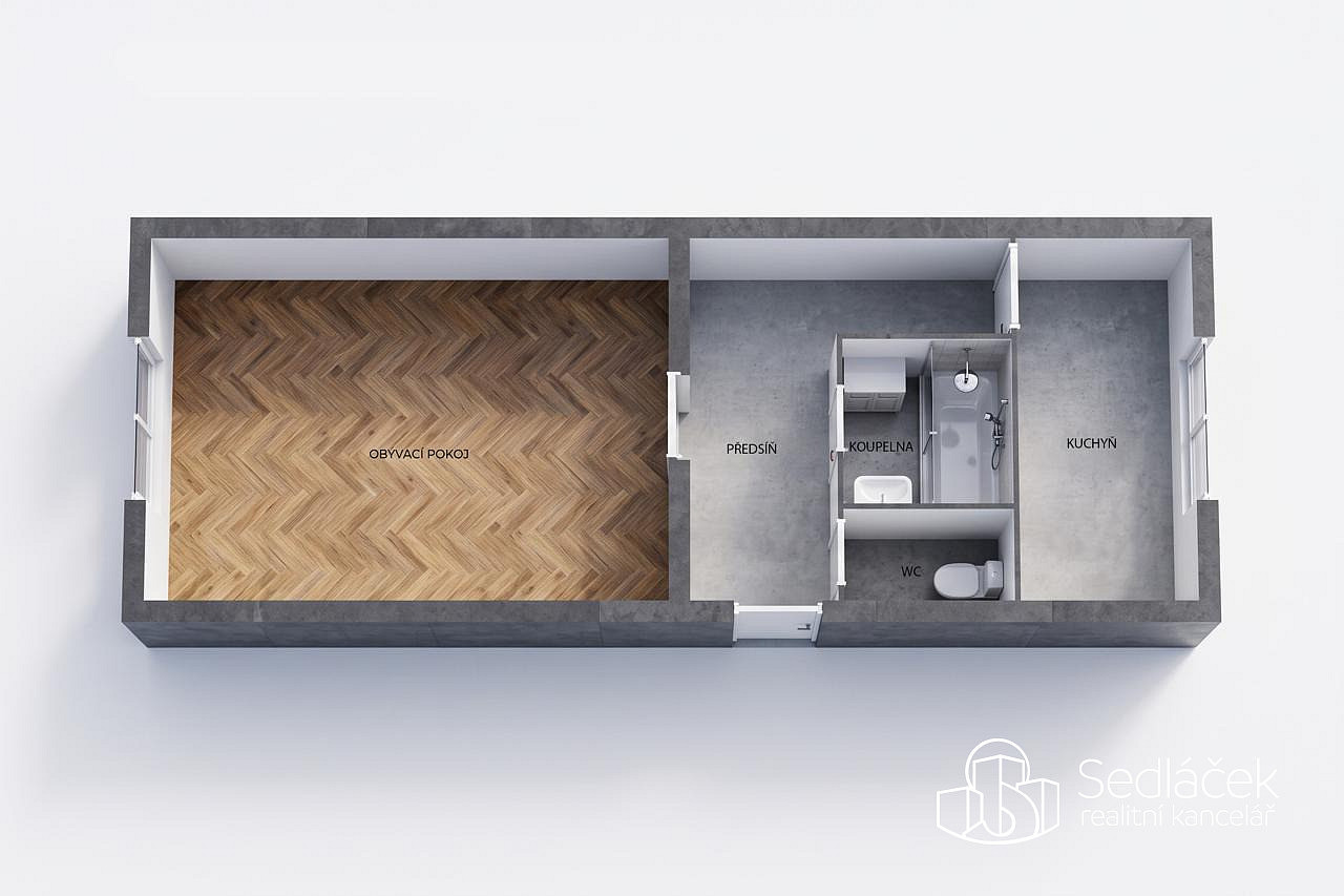 Prodej bytu 1+1 35 m² – fotografie 3