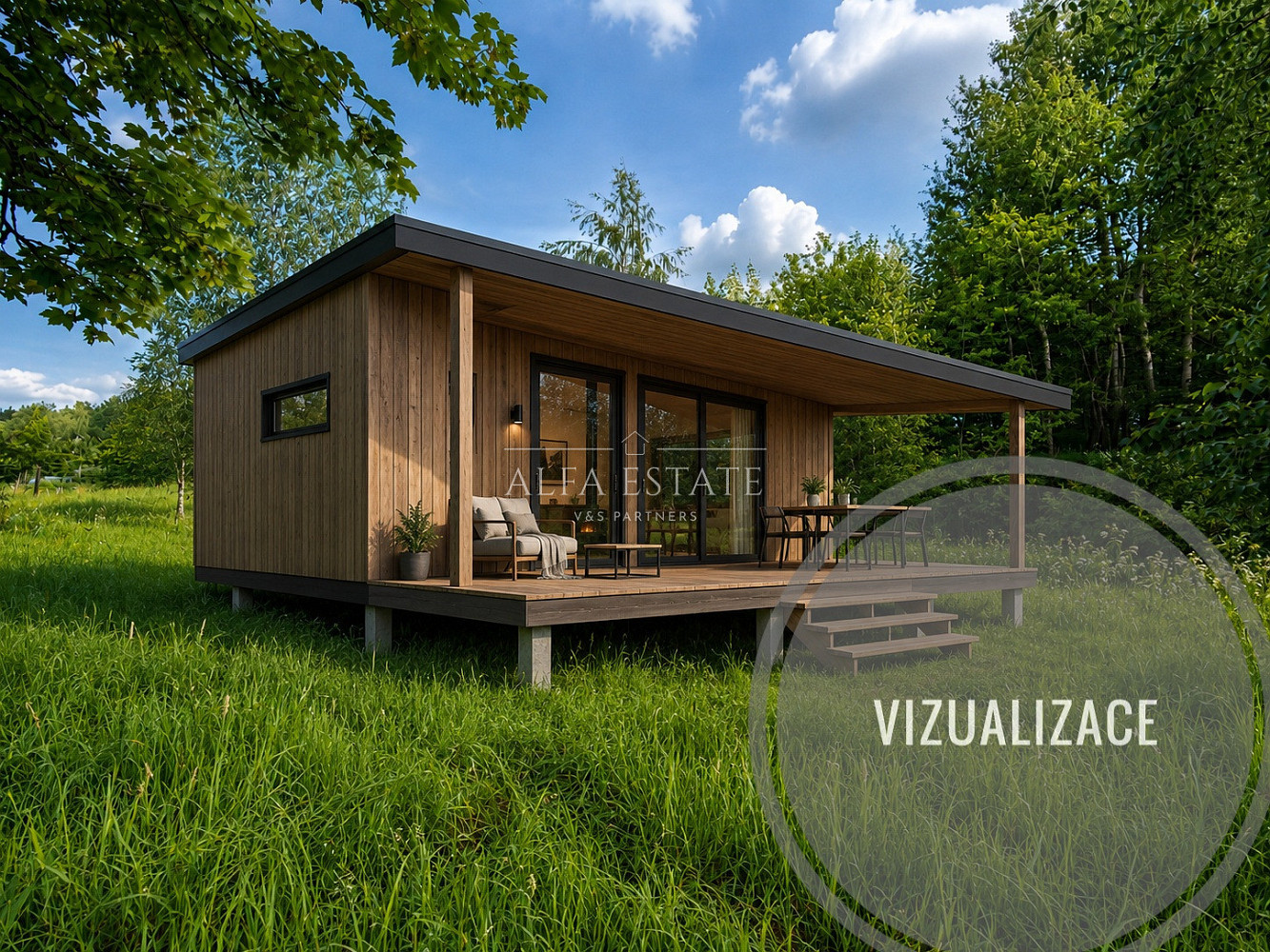Pozemek 426m², obec Oloví – pohled 3