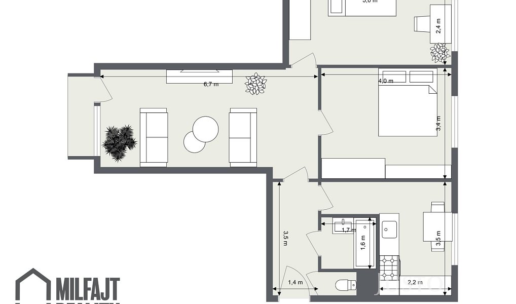Pronájem bytu 3+1 65 m², Liberec – náhled fotky 14