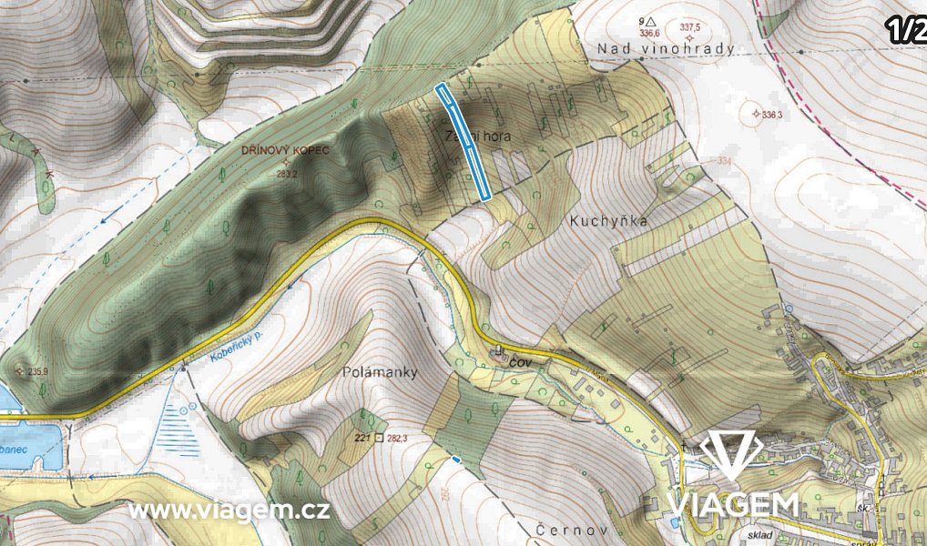 Prodej zahrady 877 m², Kobeřice u Brna – náhled fotky 3