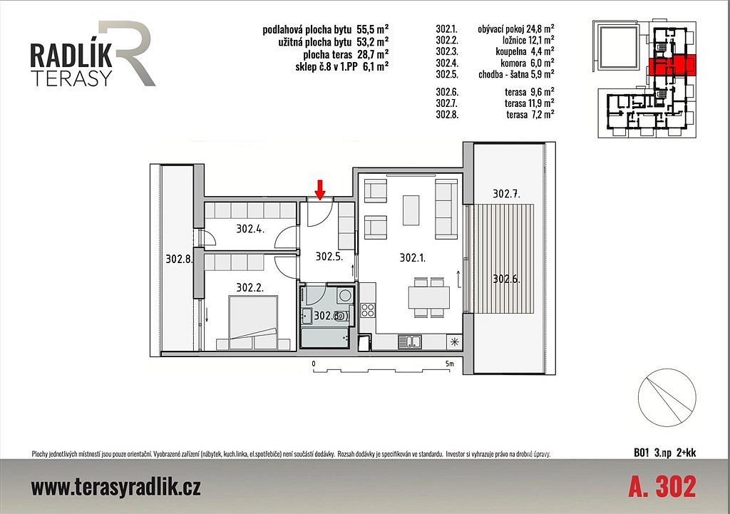 Prodej bytu 2+kk 53 m² — photo 5