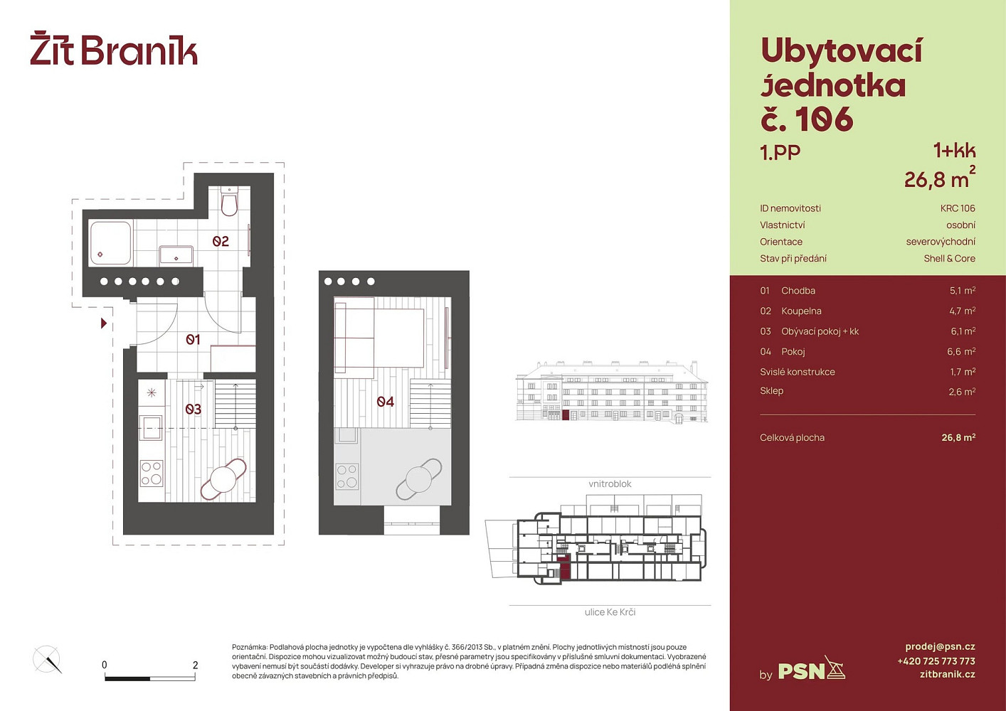 Prodej bytu 1+kk 25 m² – fotografie 2