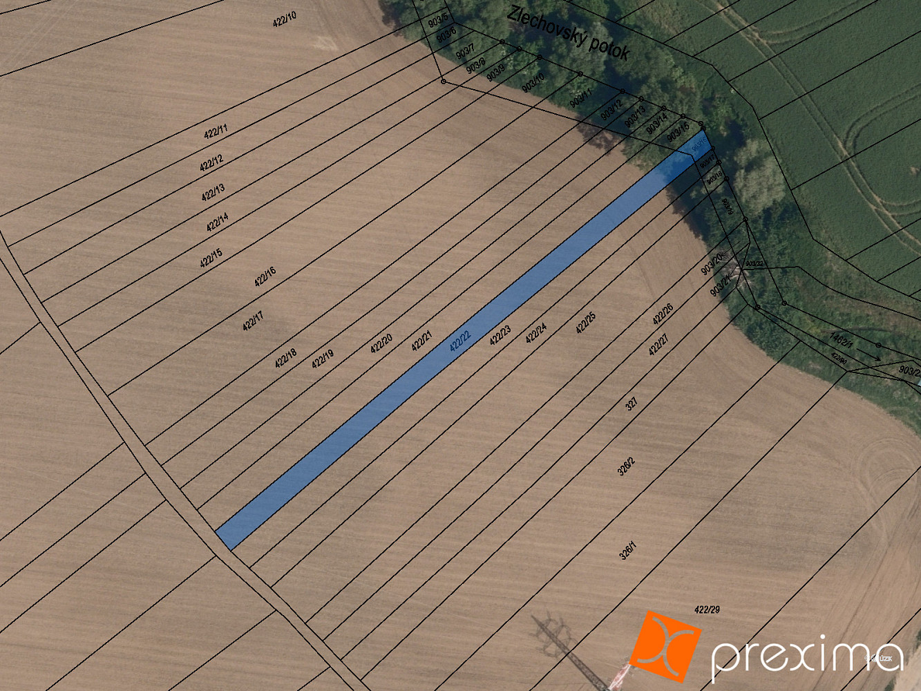 Prodej pole 1 252 m²