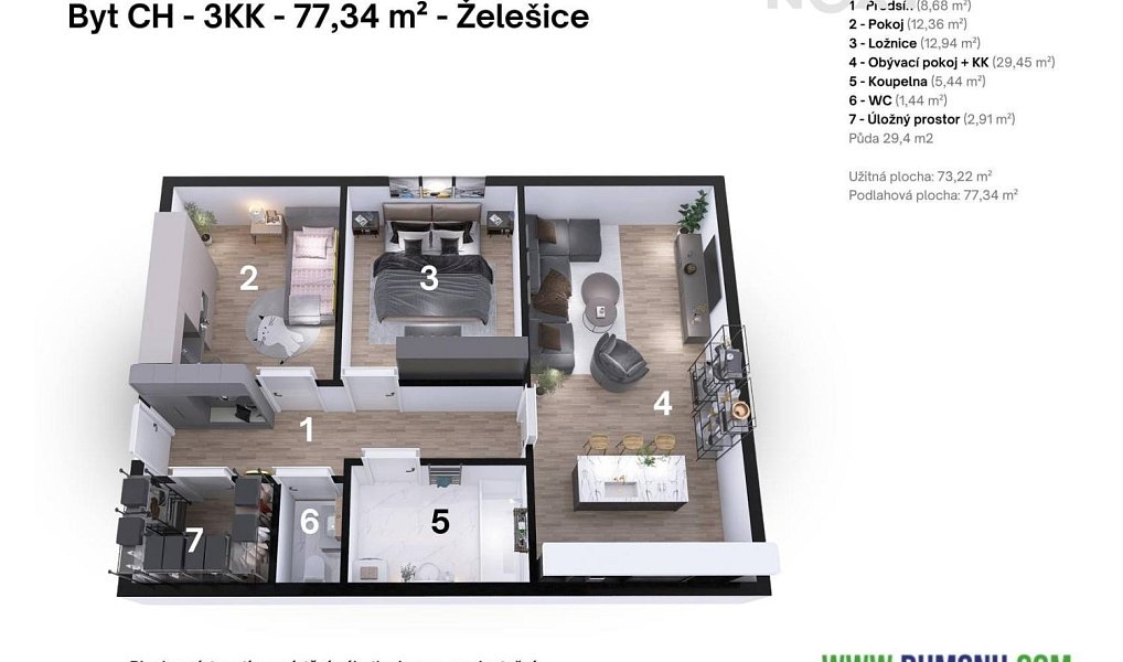 Prodej bytu 3+kk 77 m², Želešice – náhled fotky 23