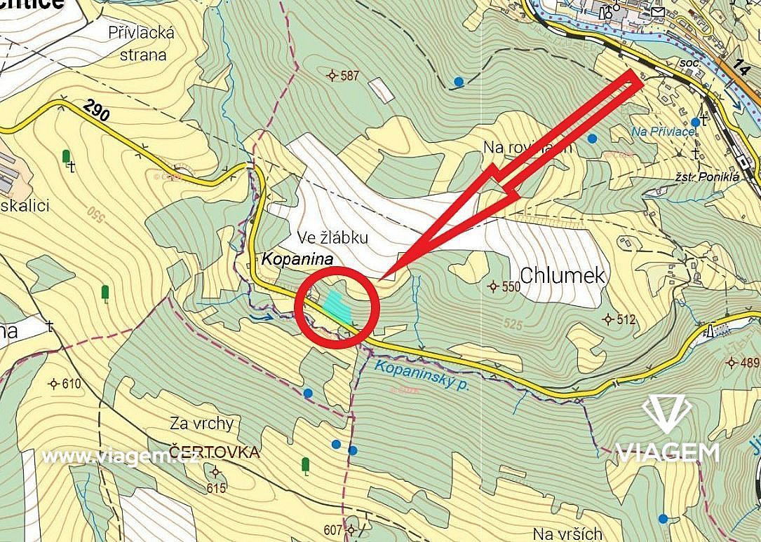 Zahrada 5 686 m², Podíl 40 % o výměře 2 274 m² – pohled 3