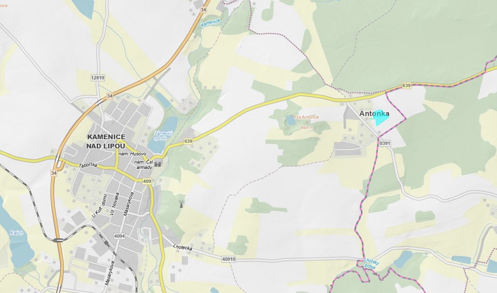 Prodej stavebního pozemku 12 376 m², Kamenice nad Lipou – náhled fotky 4