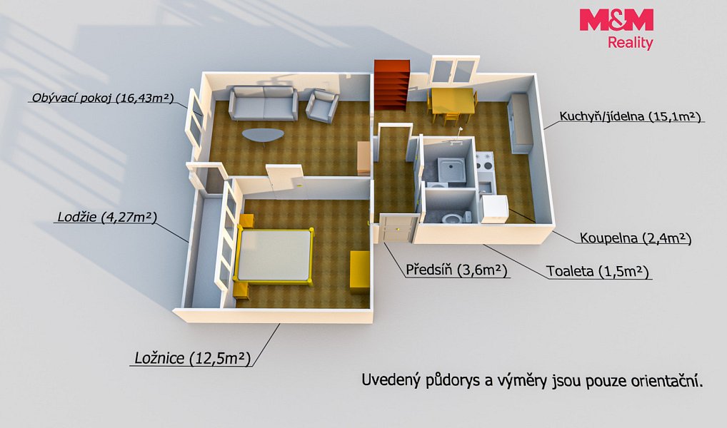 Prodej bytu 2+1 52 m², Hobšovice – náhled fotky 3