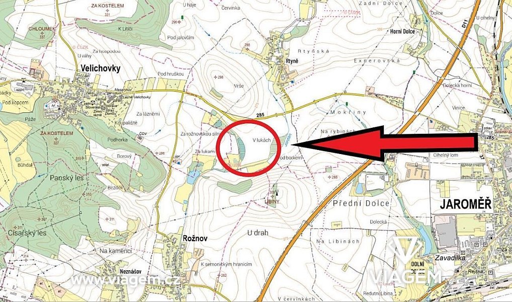 Prodej pole 2 236 m², Zaloňov – náhled fotky 4
