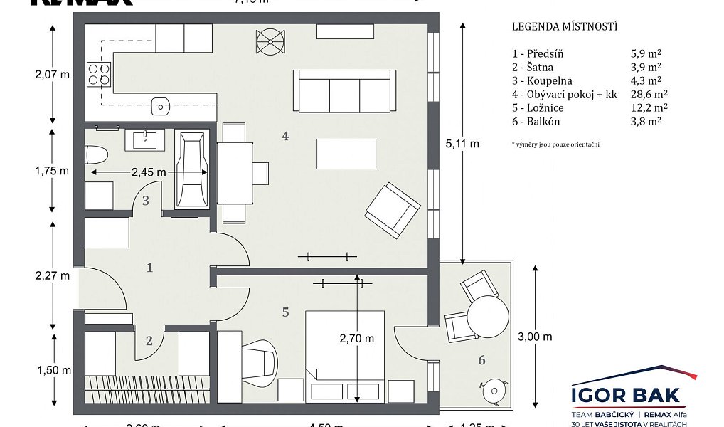 Prodej bytu 2+kk 58 m², Brandýs nad Labem-Stará Boleslav – náhled fotky 4