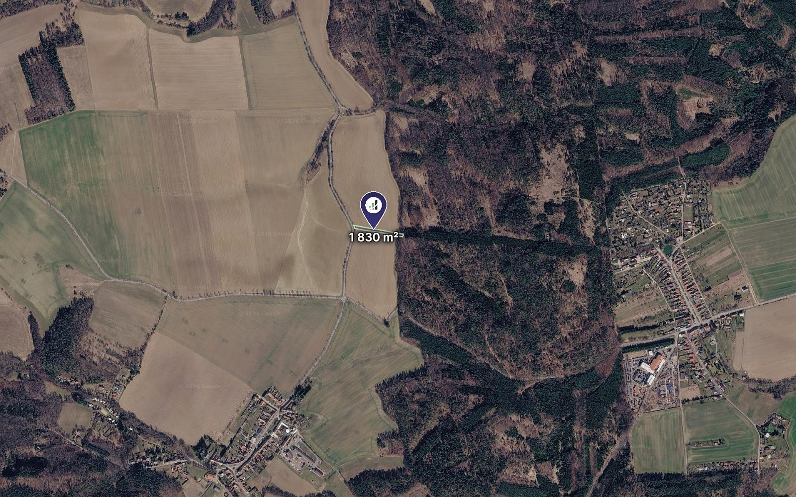 Prodej pole 1 830 m² – fotografie 2