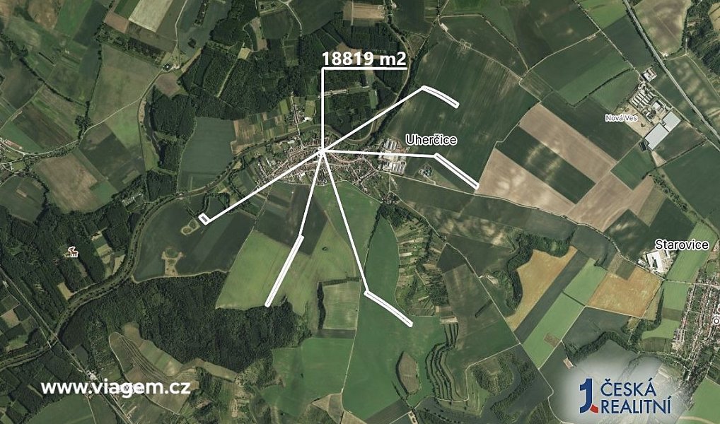 Prodej pole 1 045 m², Uherčice – náhled fotky 2
