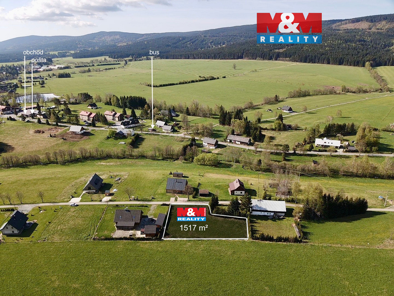 Prodej stavebního pozemku 1 517 m²