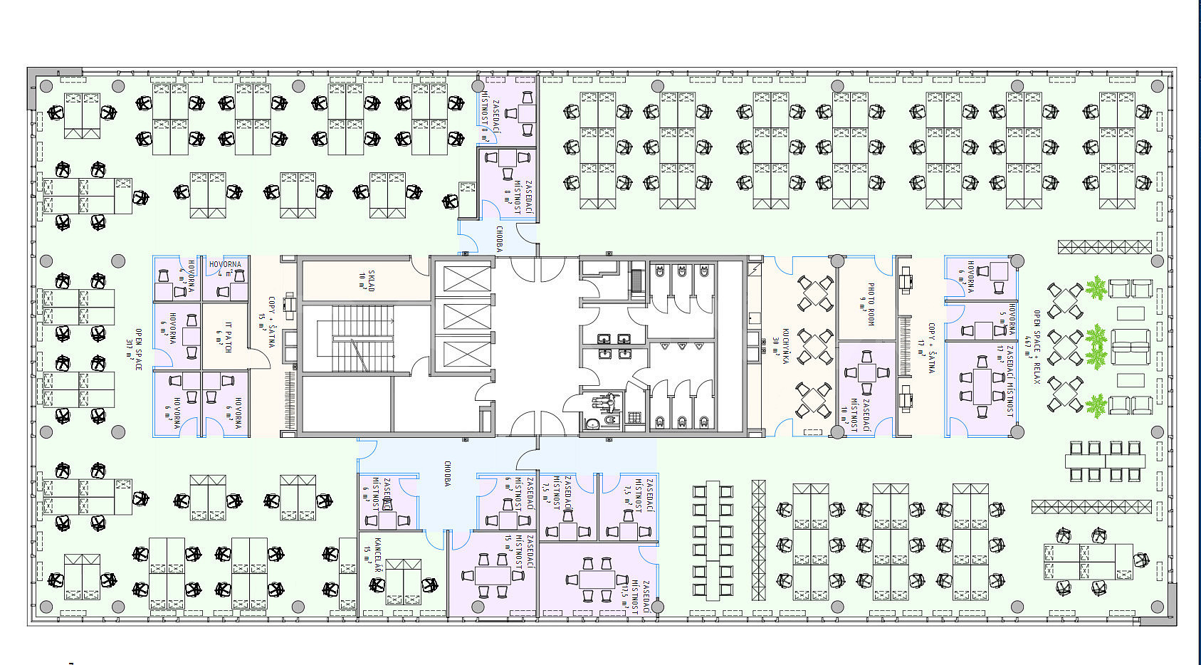 Pronájem moderních kancelářských prostor 1.154 m² na Praze 9 - Prosek. – pohled 3