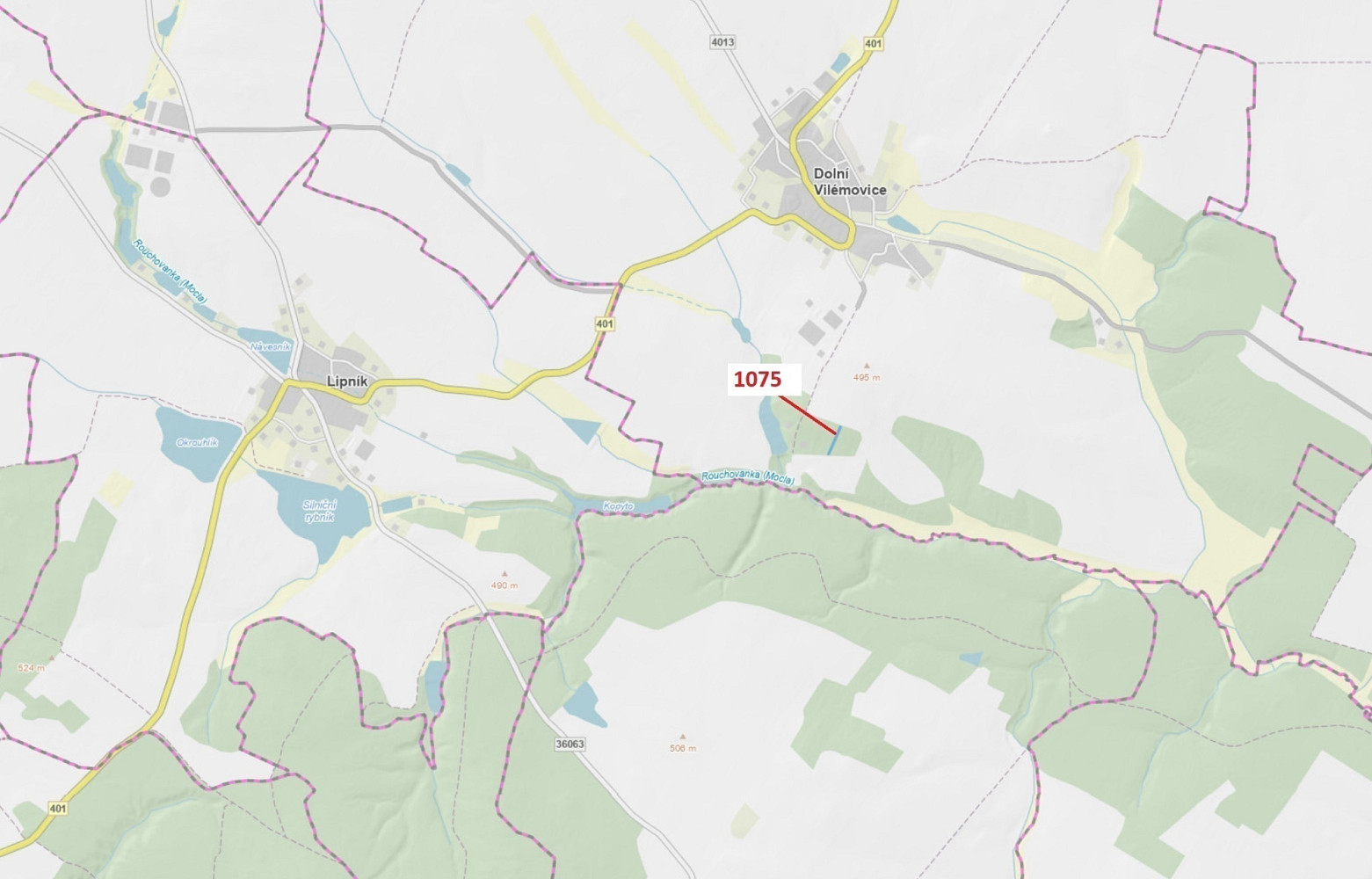 Dražba lesa 1 134 m²