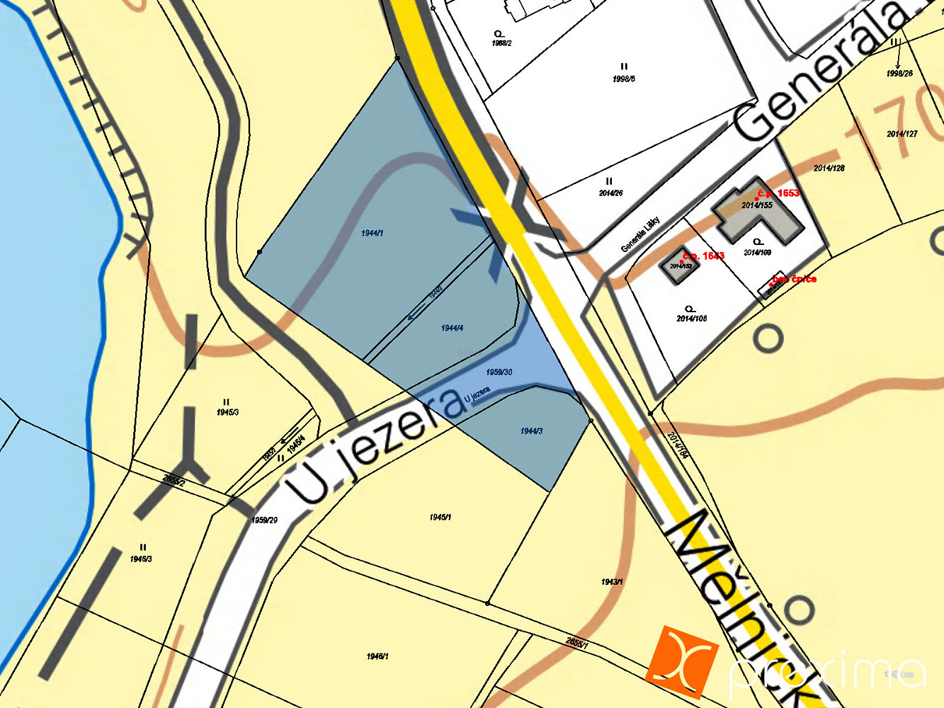 Prodej stavebního pozemku 150 m² – pohled 3