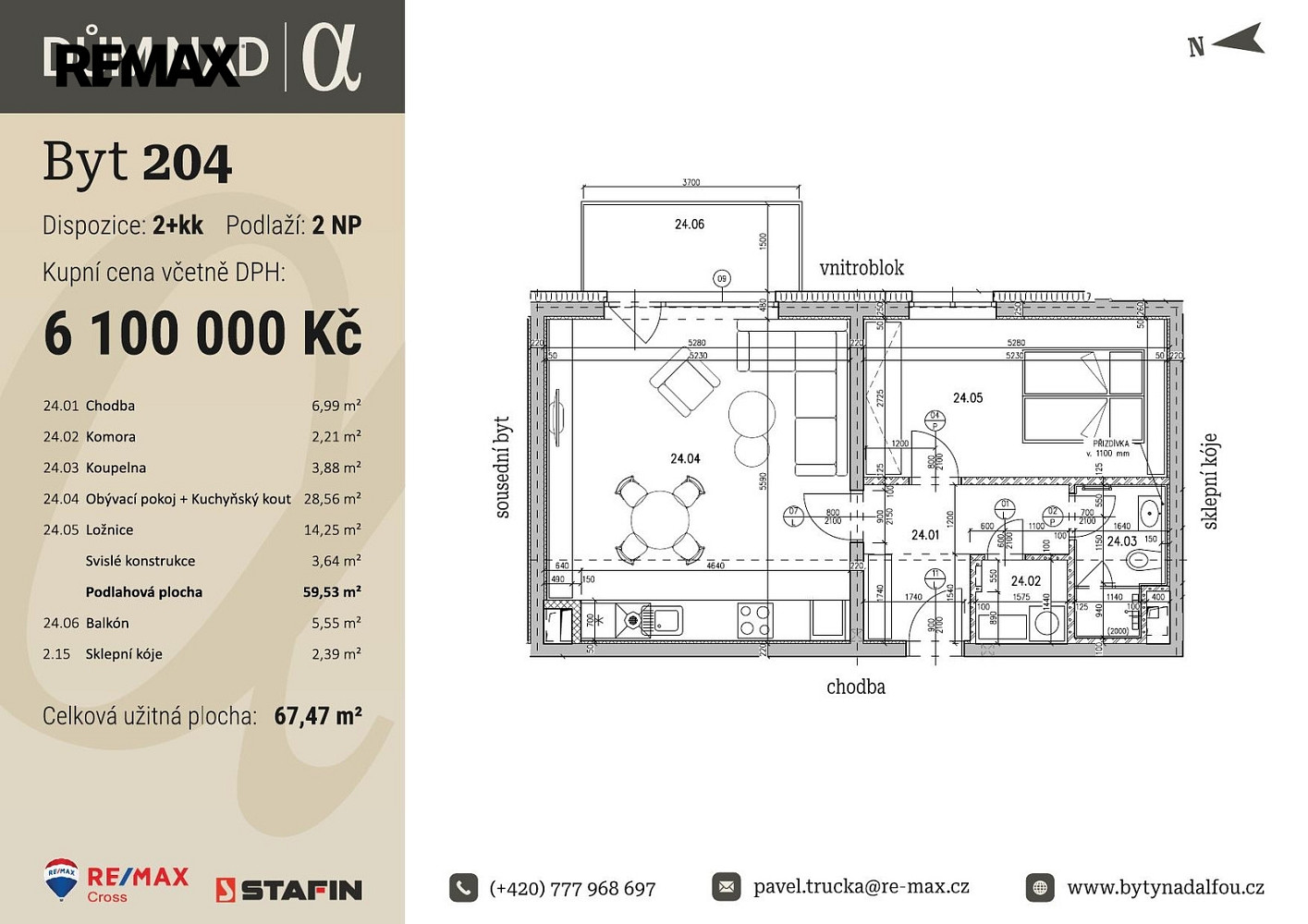 Prodej bytu 2+kk 60 m² — photo 2