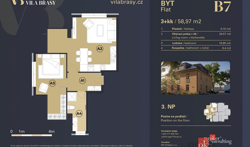 Prodej bytu 2+kk 59 m², Břasy – náhled fotky 14