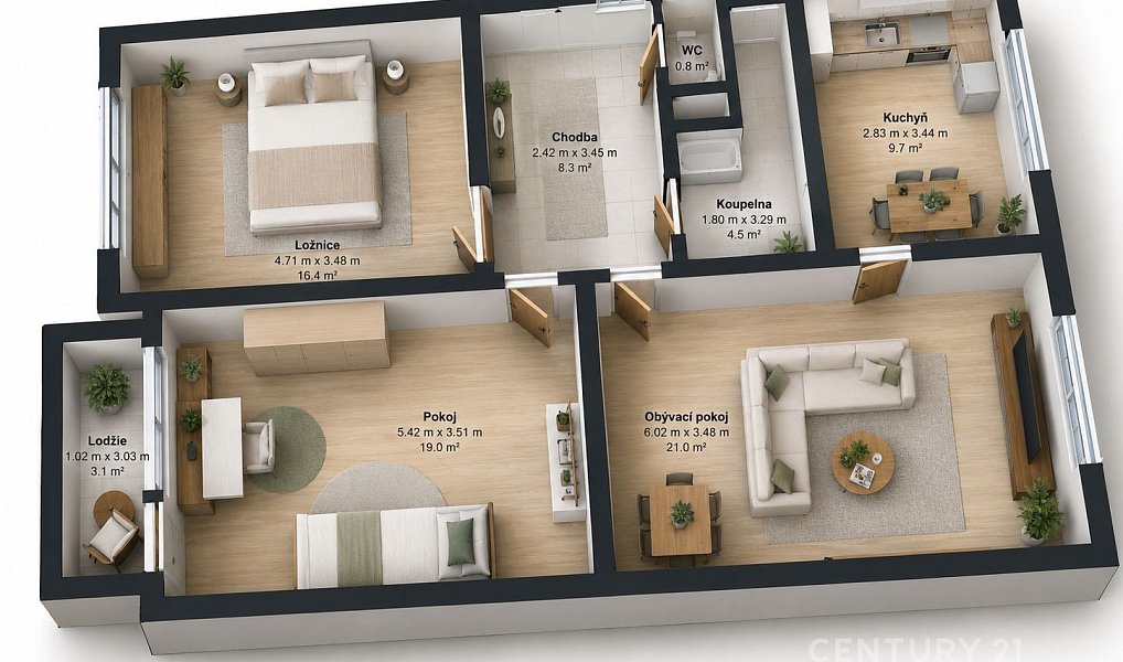 Prodej bytu 3+1 79 m², Děčín – náhled fotky 40