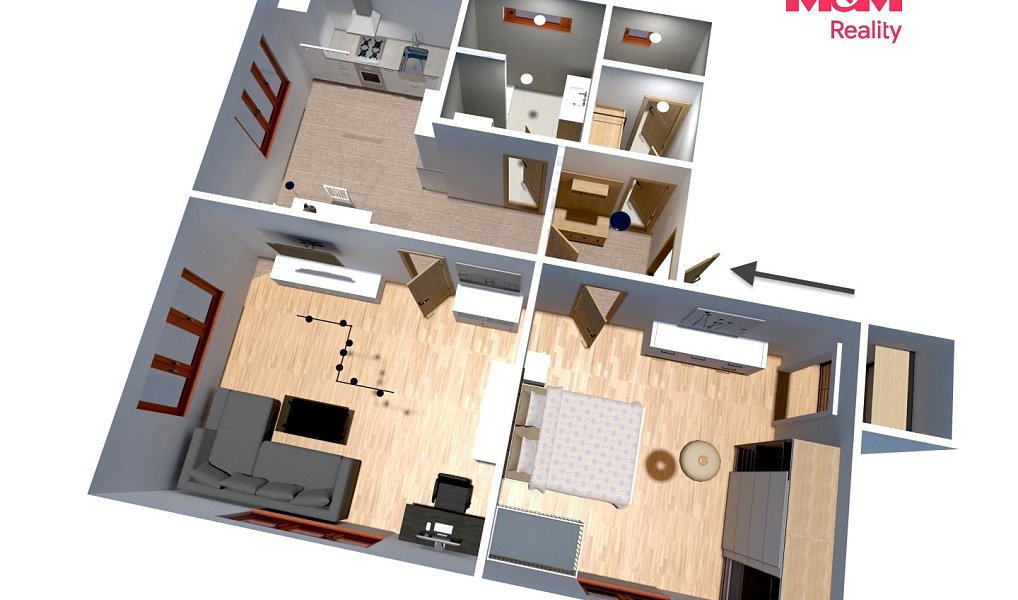 Prodej bytu 2+1 61 m², Rožďalovice – náhled fotky 8