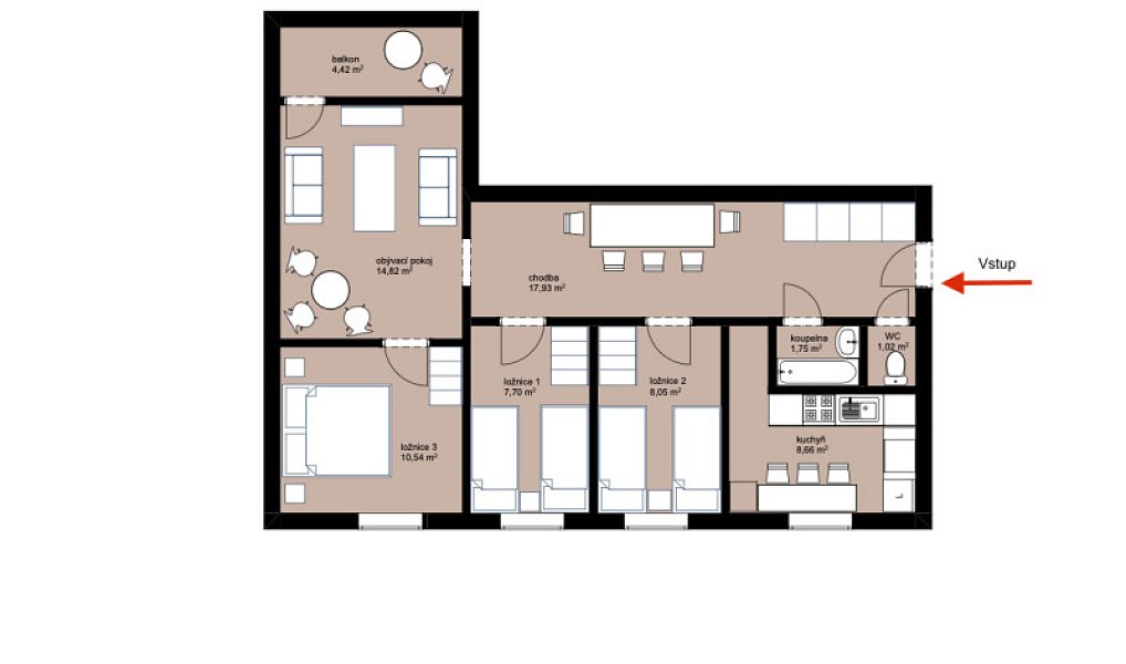 Prodej bytu 4+1 78 m², Týn nad Vltavou – náhled fotky 19