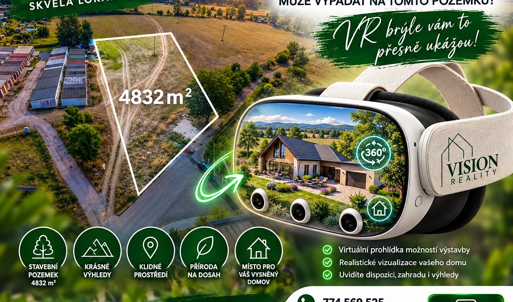 Prodej stavebního pozemku 4 832 m², Milevsko – náhled fotky 2