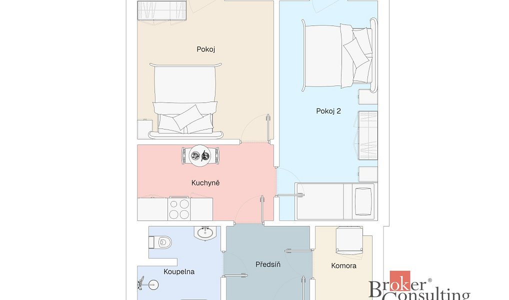 Pronájem bytu 2+1 48 m², Plzeň – náhled fotky 19