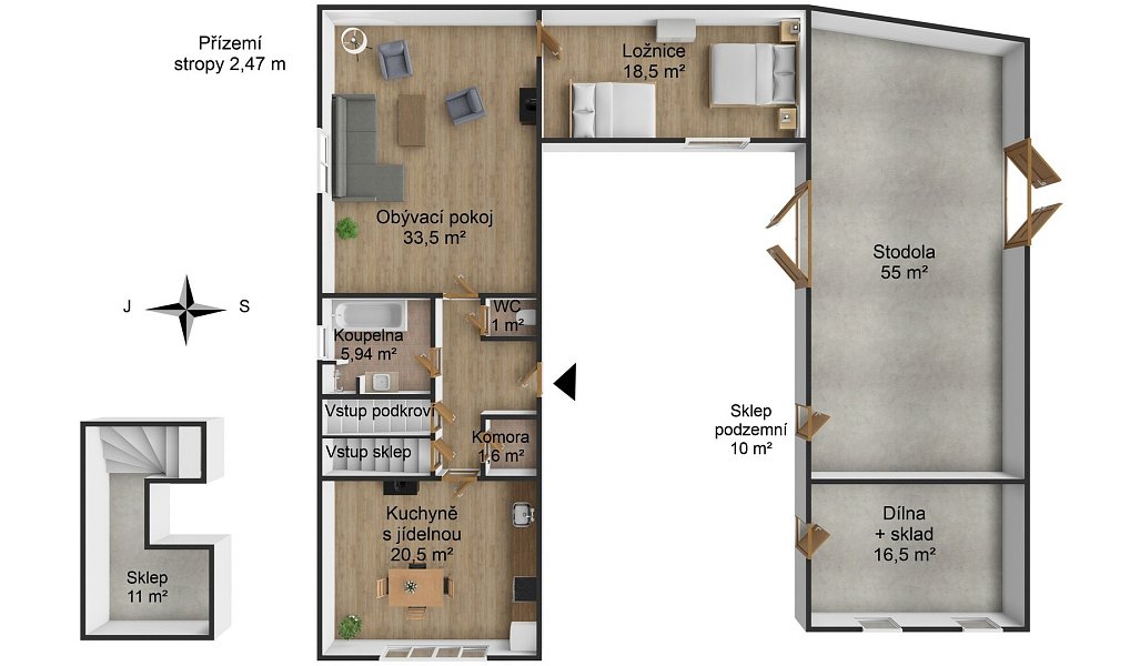 Prodej chaty/chalupy 95 m² s pozemkem 842 m², Řemíčov – náhled fotky 5