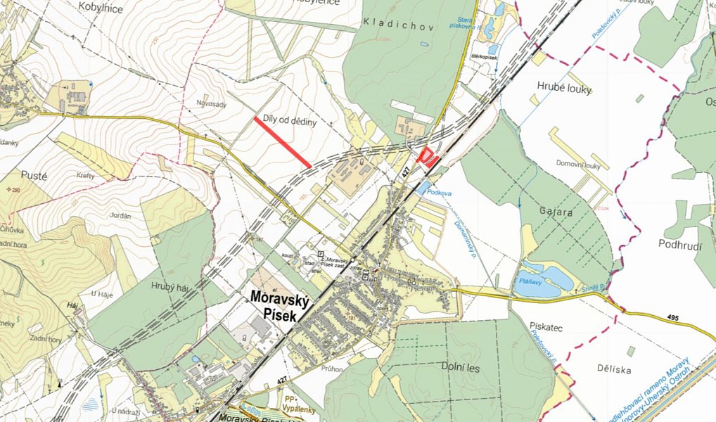 Prodej pole 7 462 m², Moravský Písek – náhled fotky 3