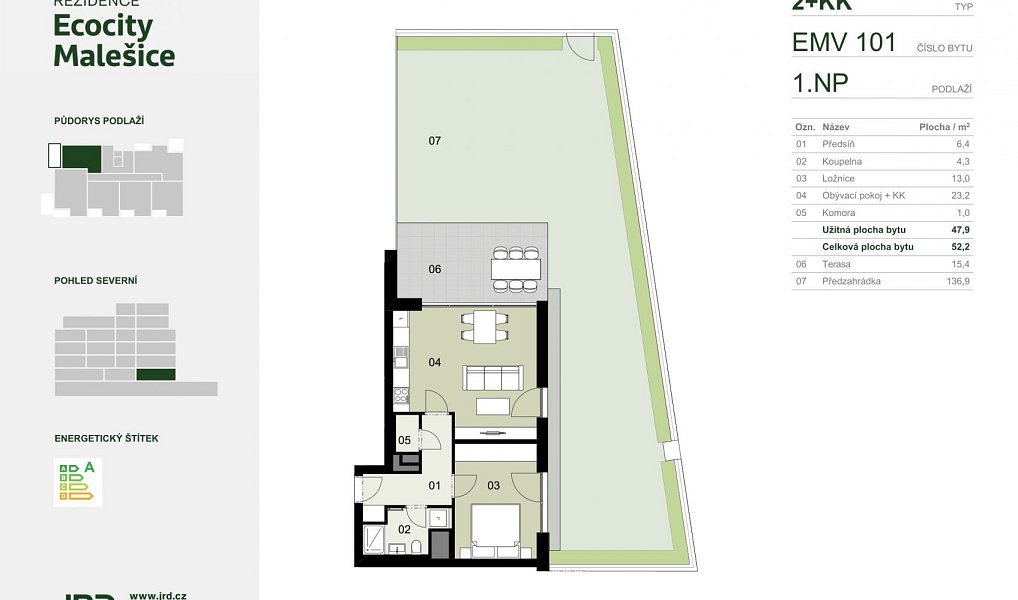 Prodej bytu 2+kk 52 m², Praha – náhled fotky 2