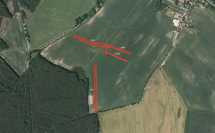 Prodej pole 5 491 m², Krašovice, okres Plzeň-sever