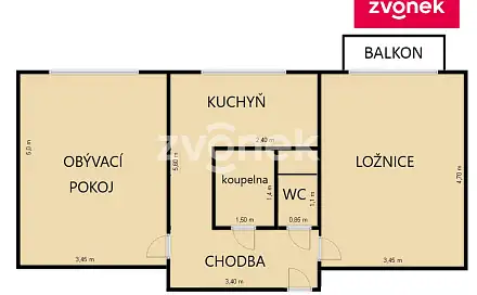 Prodej bytu 2+1 56 m², Uherské Hradiště