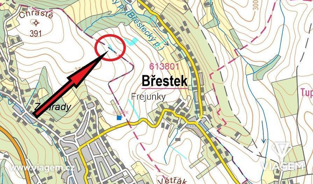 Prodej pole 785 m², Břestek – náhled fotky 3
