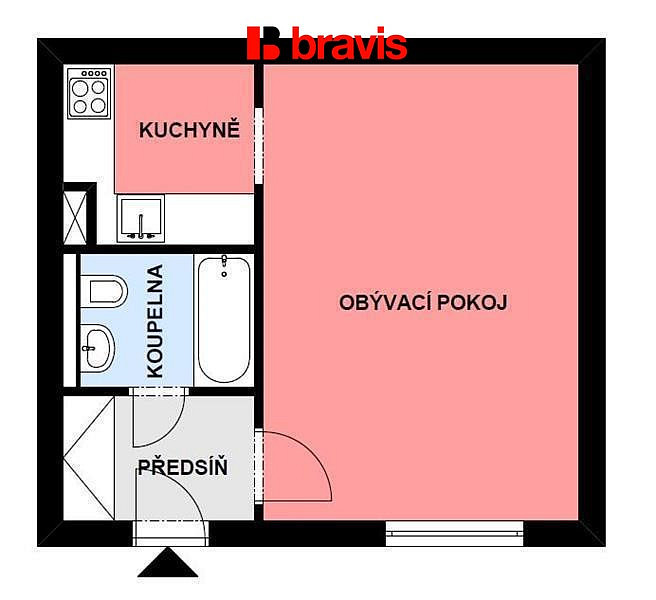 Pronájem bytu 1+kk 31 m² – fotografie 5