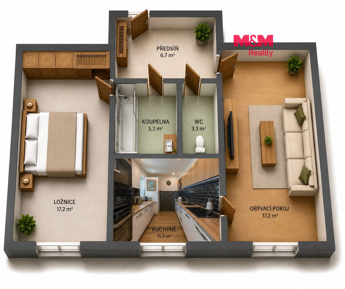 Prodej bytu 2+1 55 m² — photo 2