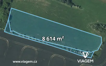 Prodej pole 8 614 m², Vysoká, okres Mělník