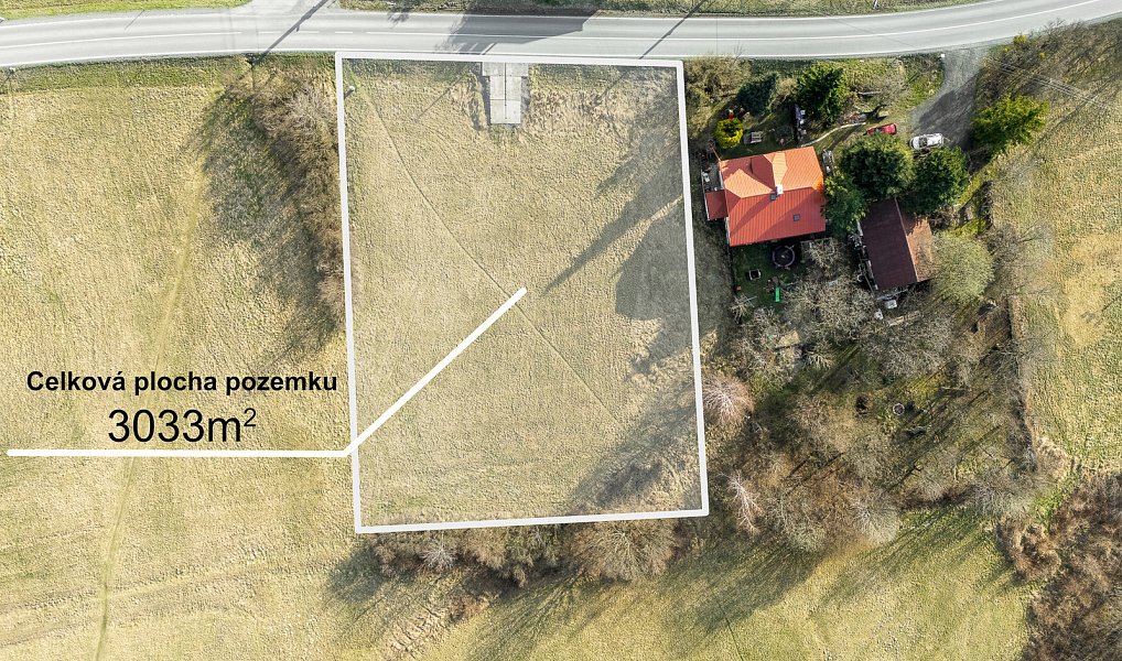 Prodej stavebního pozemku 3 033 m², Vyšní Lhoty – náhled fotky 3