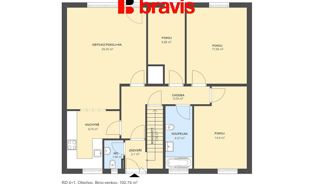 Prodej domu 102 m² s pozemkem 1 688 m², Ořechov – náhled fotky 5