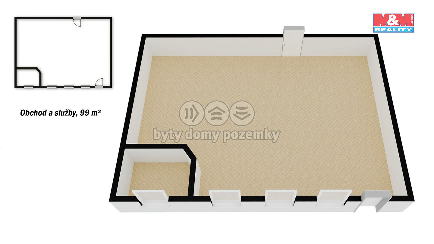 Pronájem obchodních prostor 99 m² — photo 3