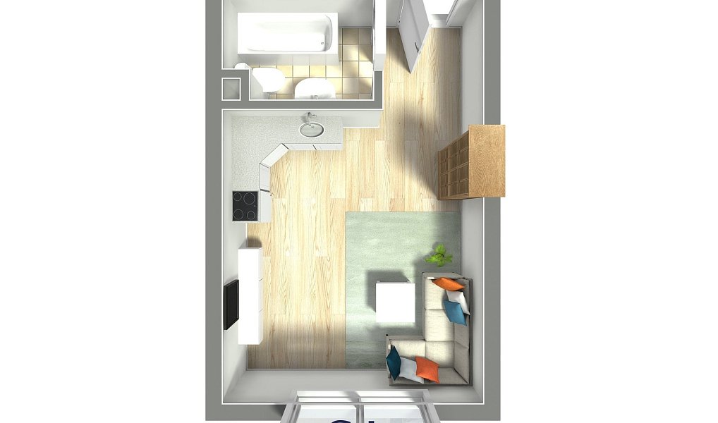 Pronájem bytu 1+kk 20 m², Jablonec nad Nisou – náhled fotky 3