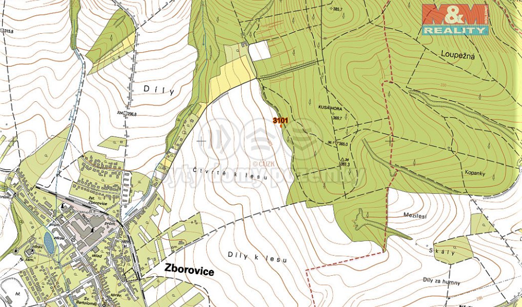 Prodej lesa 25 m², Zborovice – náhled fotky 2