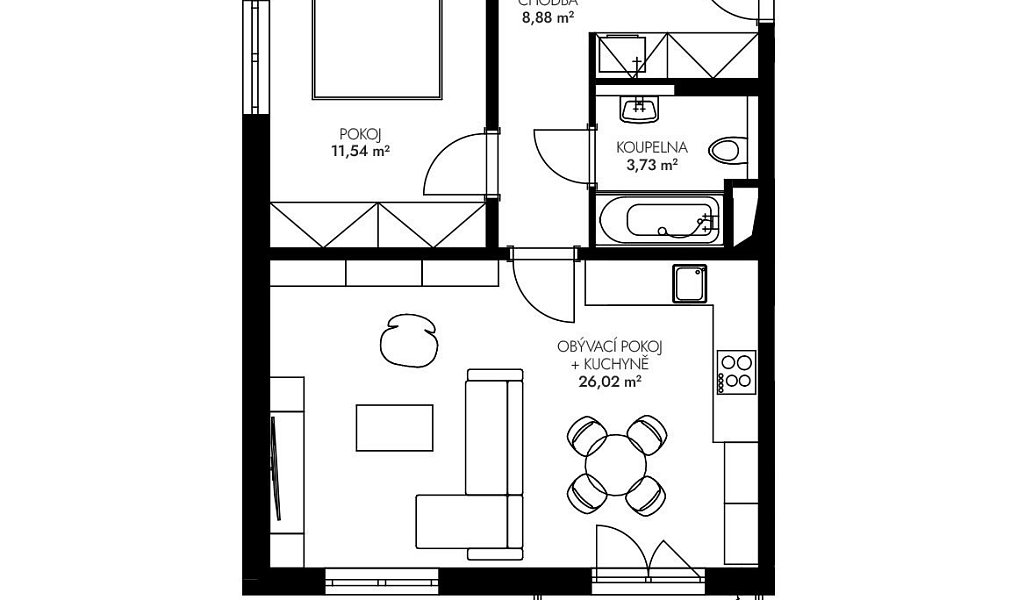 Prodej bytu 2+kk 54 m², Praha – náhled fotky 5