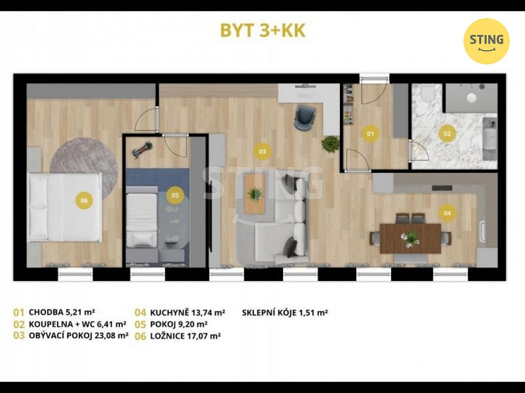 Prodej bytu 3+kk 75 m² — photo 3