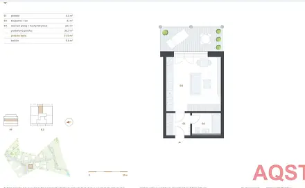 Prodej bytu 1+kk 43 m²