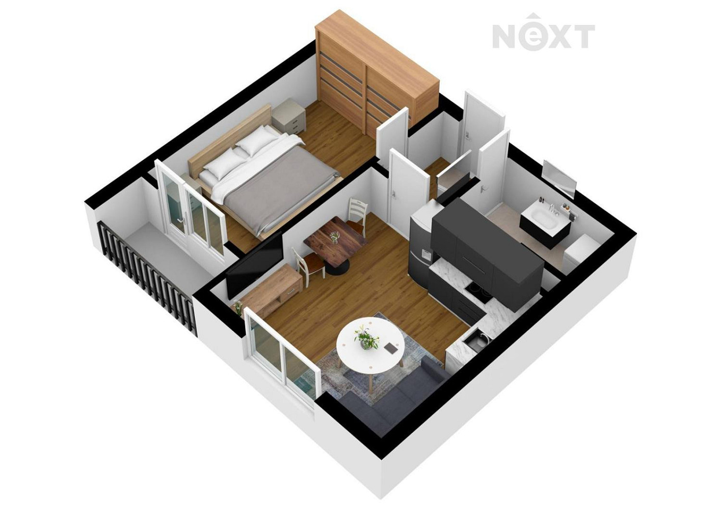 Pronájem bytu 2+kk 42 m² – fotografie 4
