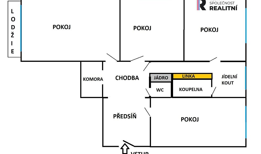 Prodej bytu 4+1 80 m², Šumperk – náhled fotky 3