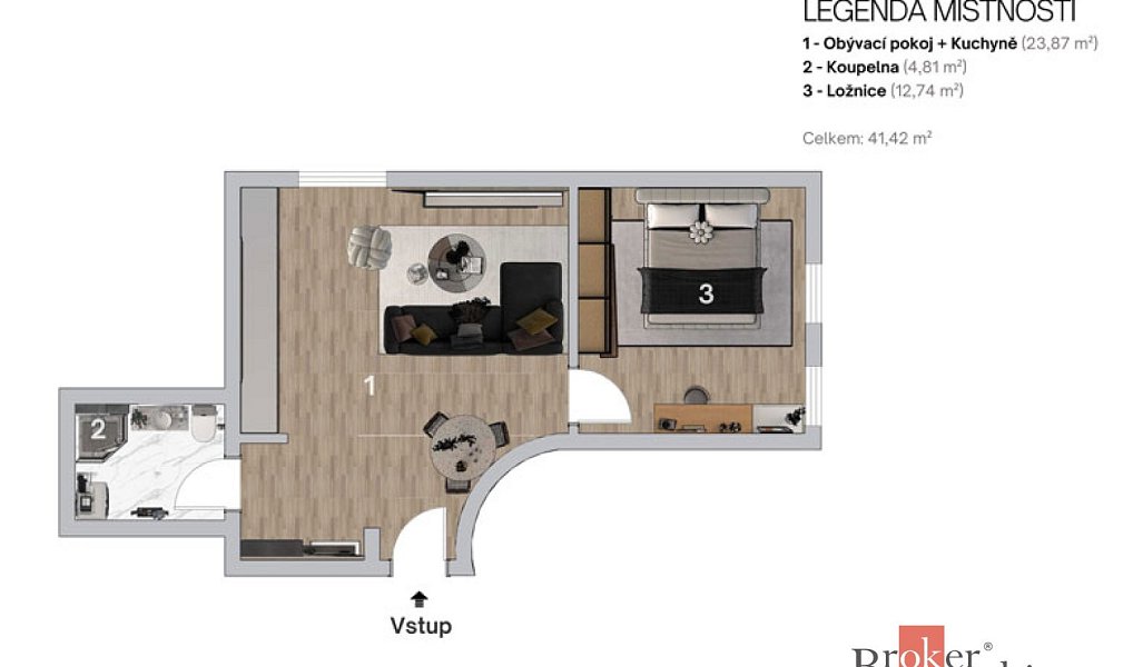 Prodej bytu 2+kk 41 m², Ostrava – náhled fotky 5