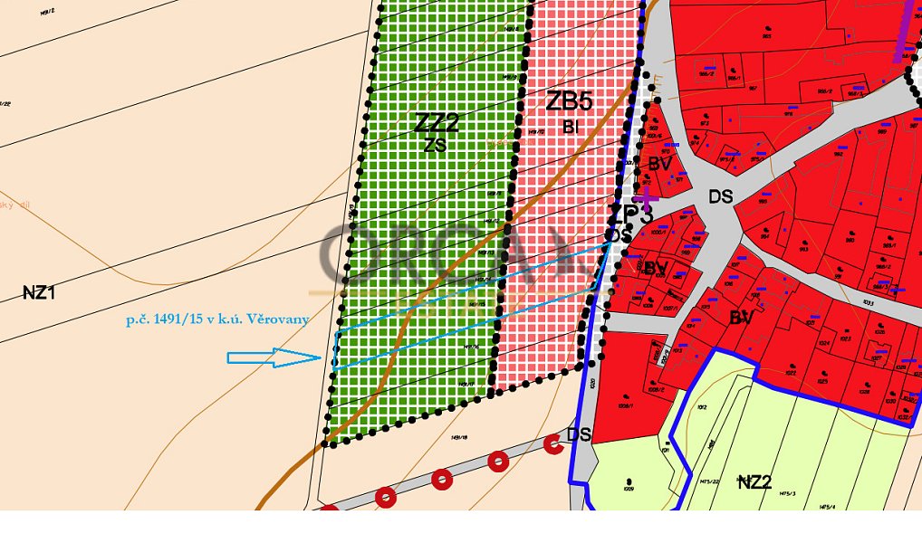 Prodej stavebního pozemku 2 682 m², Věrovany – náhled fotky 4